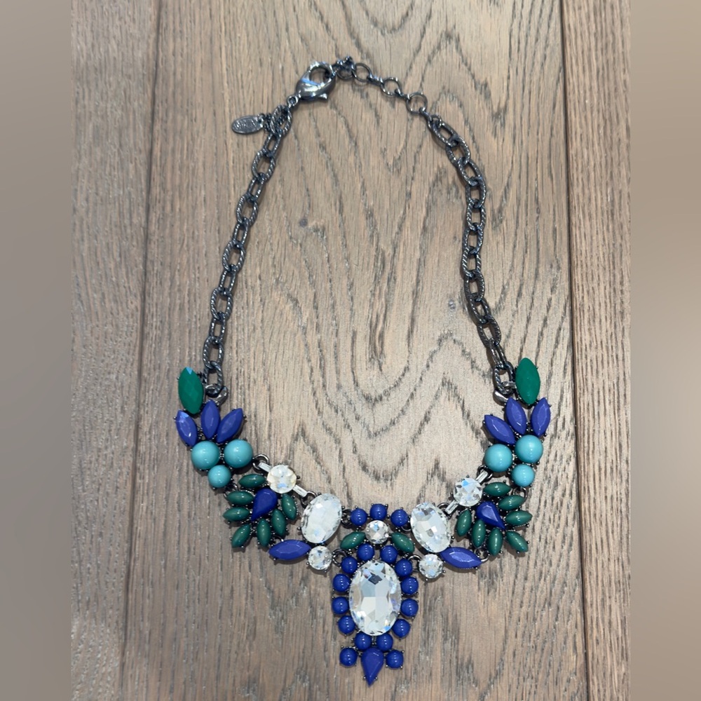 Elegant Blue and Green Statement Necklace by Amrita Singh